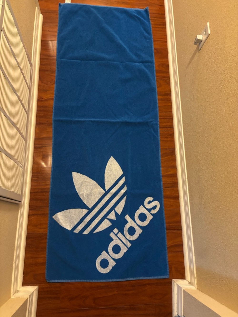 adidas Royal Blue Towel with White Trefoil Logo